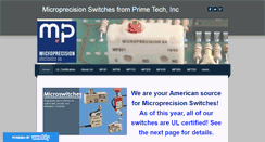 Desktop Screenshot of microprecisionswitches.com