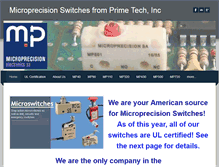 Tablet Screenshot of microprecisionswitches.com